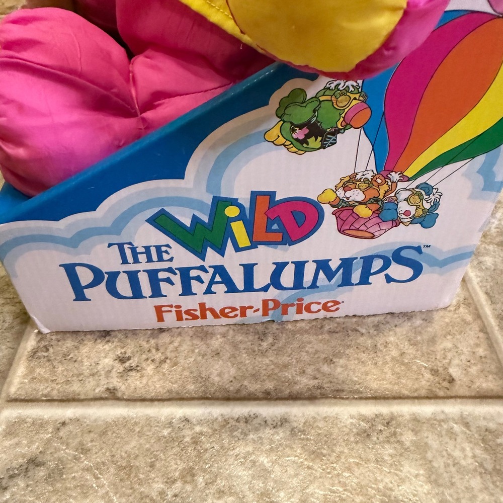 Fisher-Price The Wild Puffalumps Rhino Pink Plush Vintage 80s 90s Toy 8050 - Picture 9 of 16